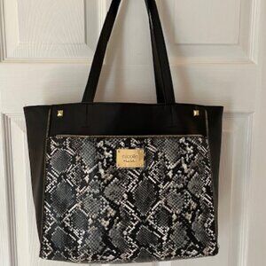 NICOLE MILLER | Snake Skin Print Tote Shoulder Bag-EUC